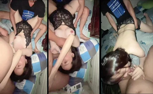 Vợ bạn cực phẩm threesome em ngay trong phòng ngủ của vợ chồng